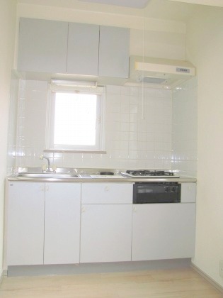 Kitchen. System is 1LDK of the kitchen with a charming rent