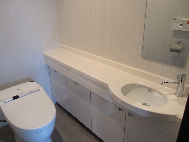 Toilet. Toilet also widely, With hand-washing facilities