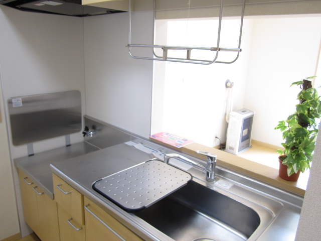 Kitchen. Sink of a wide face-to-face kitchen