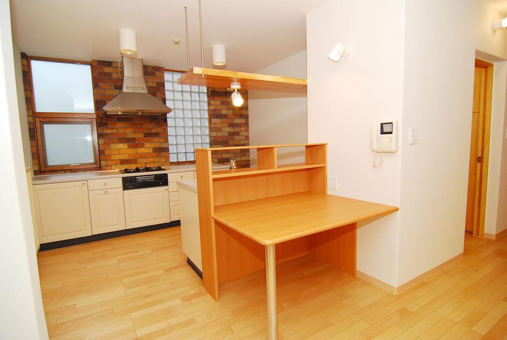 Kitchen. Detached sense apartment, This apartment of simple design.