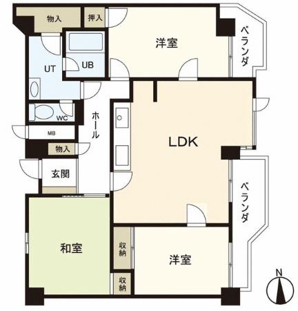 Floor plan. 4LDK, Price 17.7 million yen, Occupied area 93.45 sq m , Balcony area 10.33 sq m