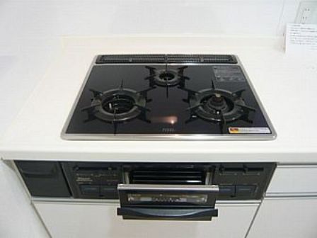 Kitchen. Stove is a 3-burner stove