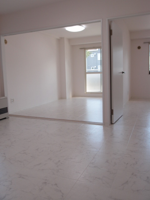 Living and room. It is decorated with white and clean feeling! It is a bright room! 