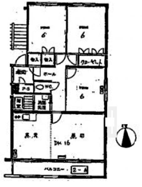 Floor plan. 3LDK, Price 6.5 million yen, Occupied area 79.96 sq m , Balcony area 7.2 sq m