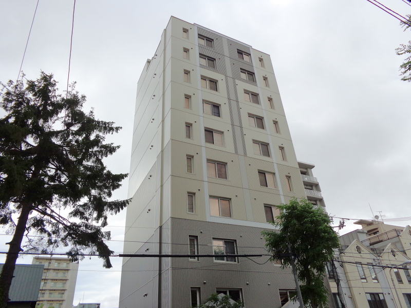 Building appearance. Reinforced concrete 10-storey apartment