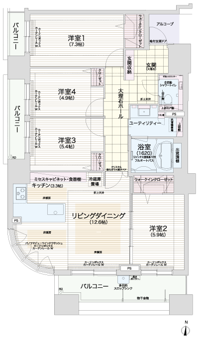 Floor: 4LDK, occupied area: 92.02 sq m, Price: 35,630,000 yen ~ 37,880,000 yen