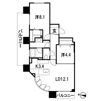 Floor: 2LDK, the area occupied: 65.4 sq m, Price: 24,370,000 yen ~ 27,140,000 yen