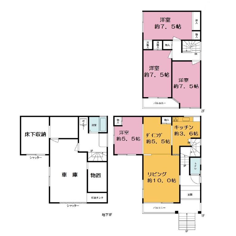 Floor plan. 26,800,000 yen, 4LDK, Land area 116.5 sq m , Building area 138.55 sq m