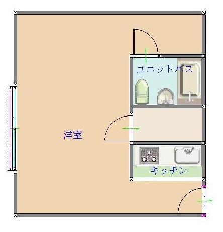 Floor plan. Price 3 million yen, Occupied area 25.55 sq m