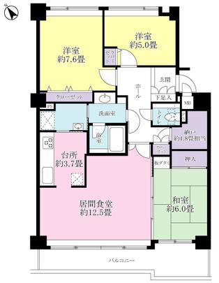 Floor plan. Southwest direction, 3LDK of occupied area 83.79 sq m. March 2011 interior renovation