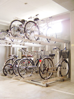 Parking lot. Protect the bike from the rain and snow, Indoor bicycle parking lot