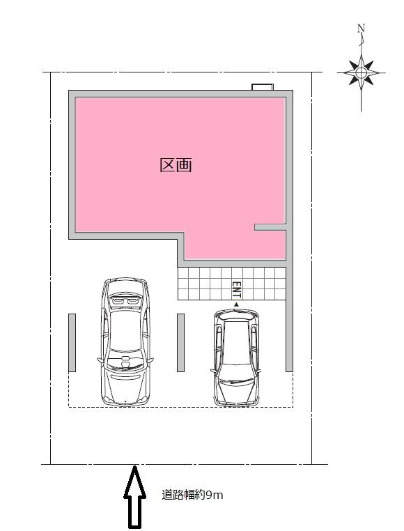The entire compartment Figure. Secure the space of parking 2 cars in a limited site. Front road is about 9m. Close to the city center, An excellent area to convenience.