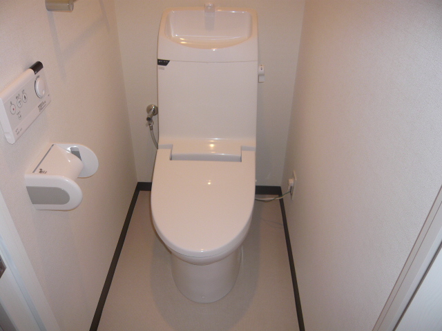 Toilet. Toilet is equipped with Washlet. 