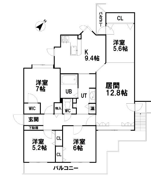 Floor plan. 4LDK, Price 16.5 million yen, Footprint 101.78 sq m , Balcony area 17.31 sq m