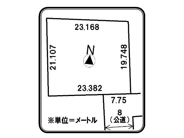 Compartment figure. Land price 12.5 million yen, Land area 474 sq m compartment view
