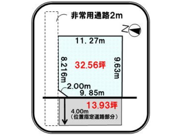 Compartment figure. Land price 11.8 million yen, Land area 153.71 sq m compartment view