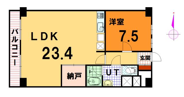 Floor plan. 1LDK + S (storeroom), Price 5 million yen, Occupied area 68.04 sq m , Balcony area 7.32 sq m