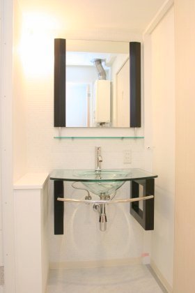 Washroom. It is very fashionable washstand