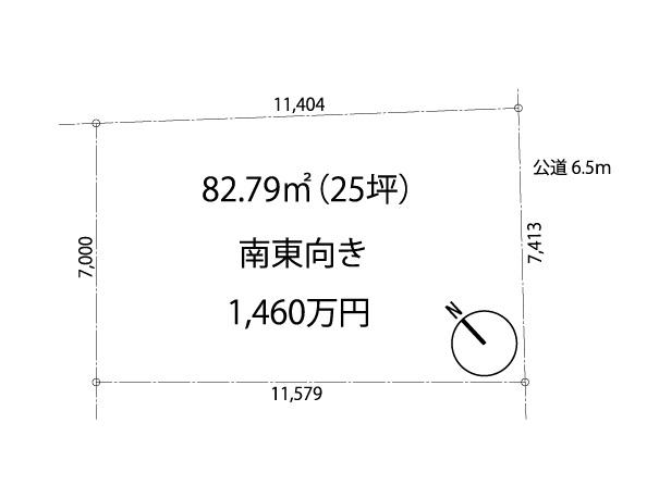 Compartment figure. Land price 14.6 million yen, It is a land area 82.7 sq m 82 sq m.