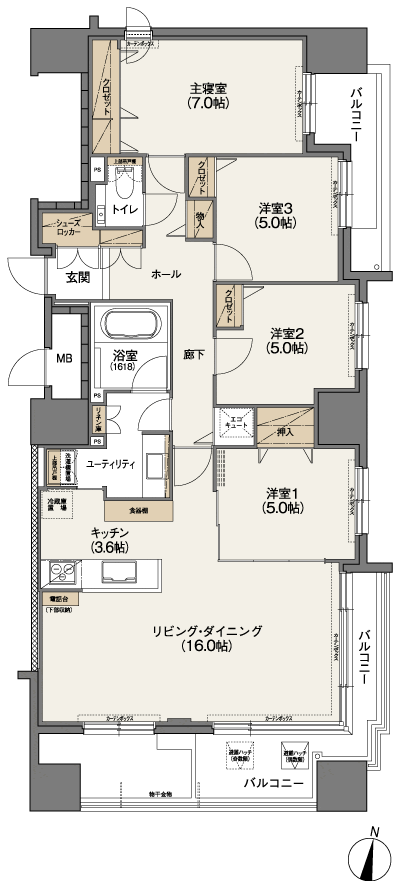 Floor: 4LDK, occupied area: 97.35 sq m, Price: 35,694,000 yen ~ 37,746,000 yen