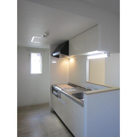 Kitchen. With window, IH is a cooking heater adoption of the system kitchen. 