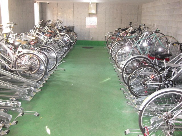 Other common areas. There are bicycle parking lot