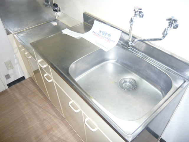 Kitchen. Stainless steel kitchen is also beautiful. 