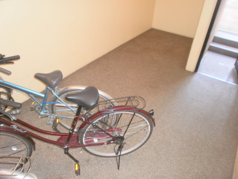 Parking lot. Indoor bicycle parking lot