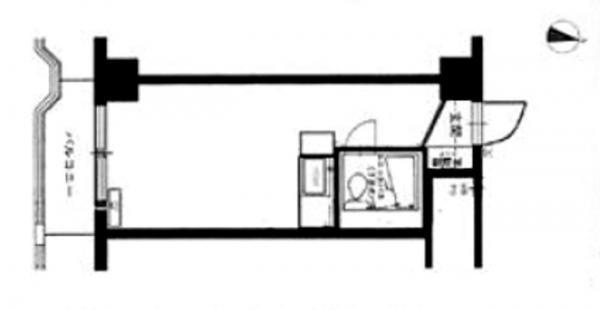 Floor plan. Price 2.4 million yen, Occupied area 18.26 sq m , Balcony area 3.36 sq m