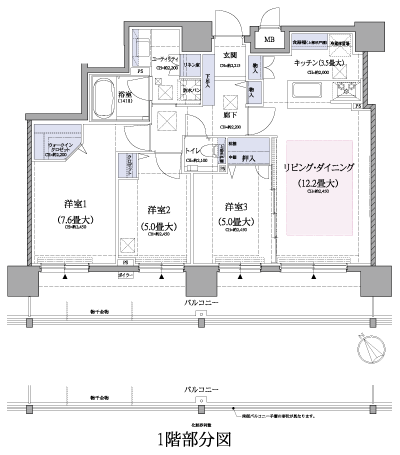 Floor: 3LDK, occupied area: 76.47 sq m, price: 30 million yen ・ 34 million yen (tentative)