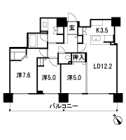 Floor: 3LDK, occupied area: 76.47 sq m, Price: 36,400,000 yen ・ 37,400,000 yen