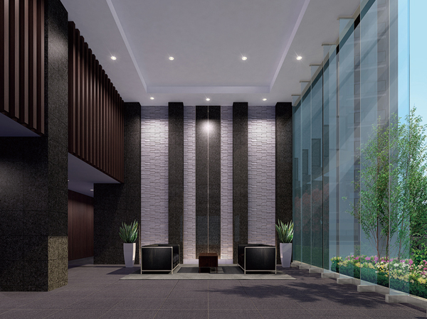 Buildings and facilities. Entrance Hall (Rendering)