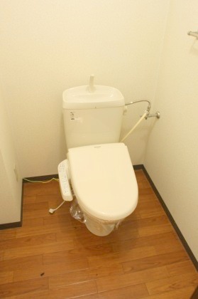 Toilet. Washlet is with