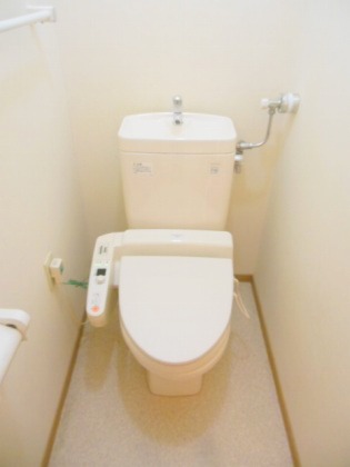 Toilet. Washlet is with