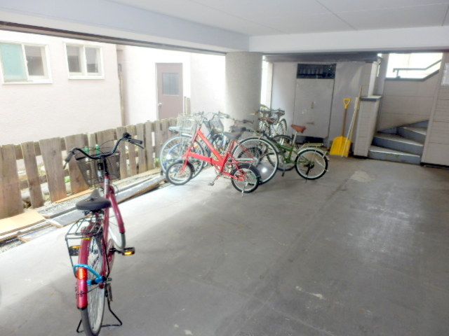 Other common areas. Indoor bicycle parking lot equipped
