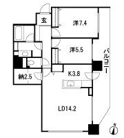 Floor: 2LDK, occupied area: 75.23 sq m, price: 26 million yen