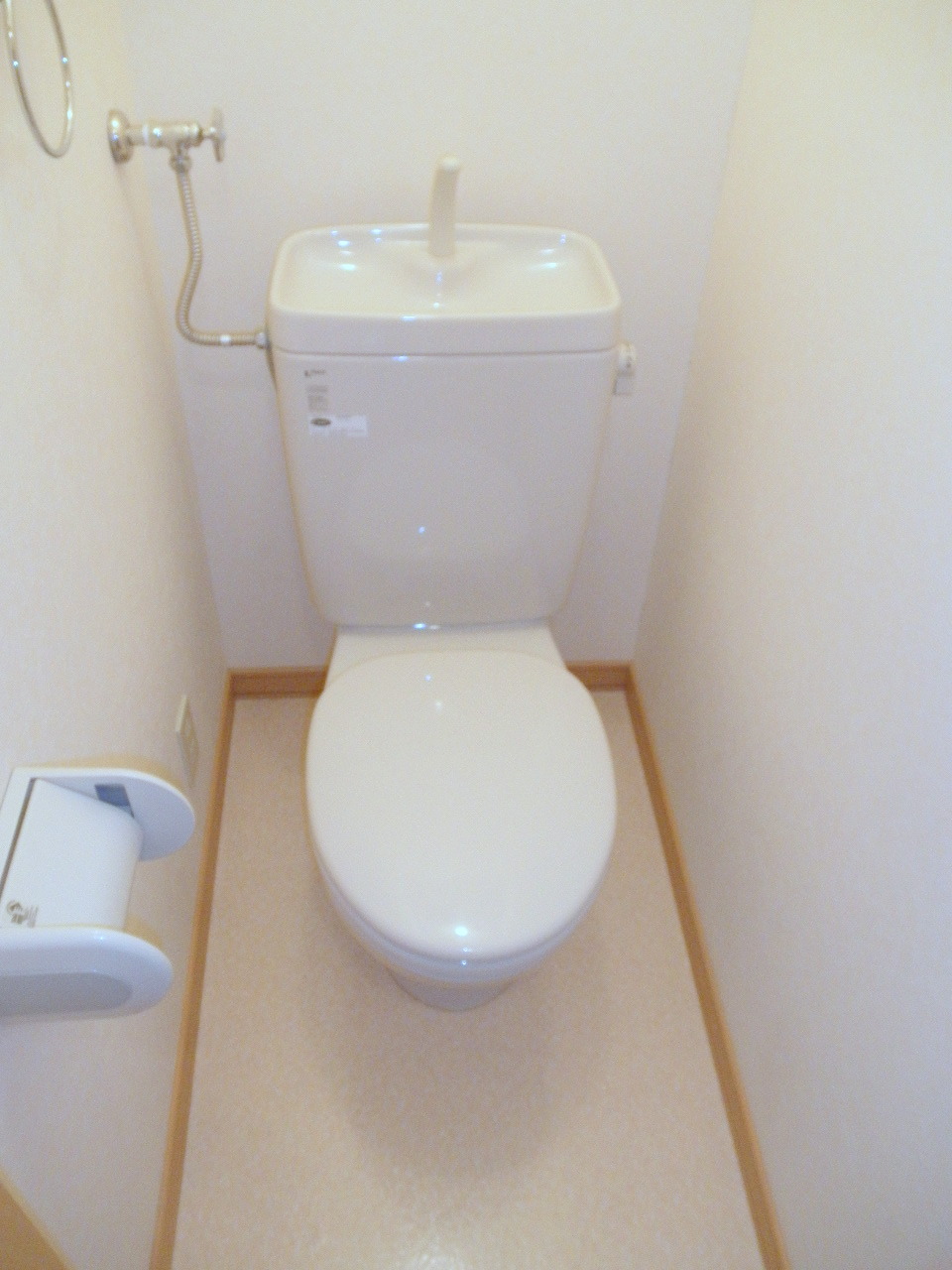 Toilet. It is beautifully cleaning being completed