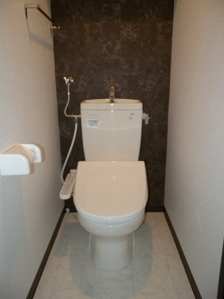 Toilet. Washlet is with