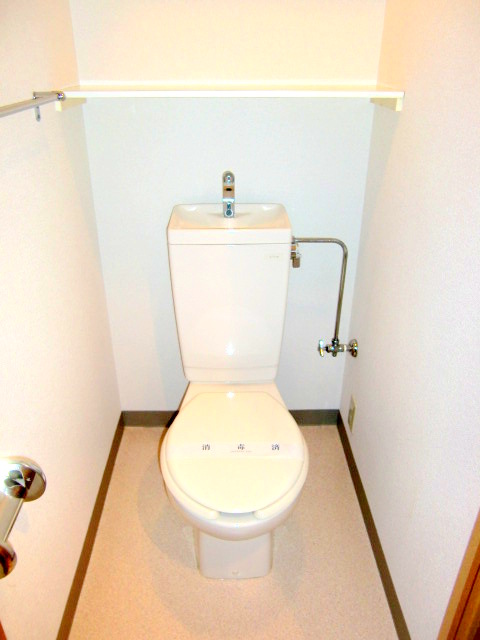 Toilet. It is beautifully cleaning being completed