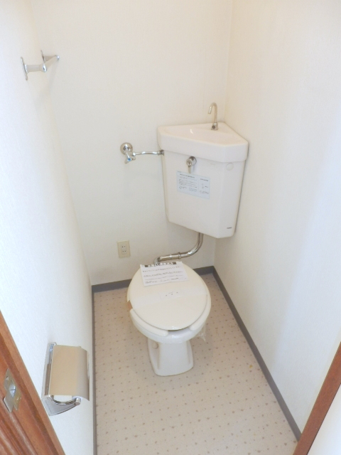 Toilet. It is beautifully cleaning being completed