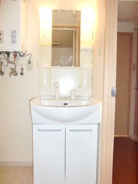 Washroom. Shampoo is with Dresser