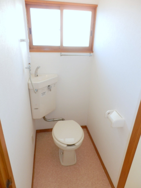 Toilet. It is beautifully cleaning being completed