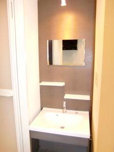 Washroom. It is a stylish bathroom vanity