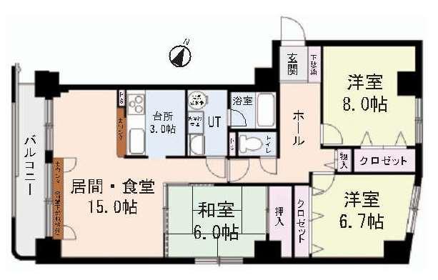 Floor plan. 3LDK, Price 14.2 million yen, Occupied area 82.92 sq m , Balcony area 7.32 sq m Floor