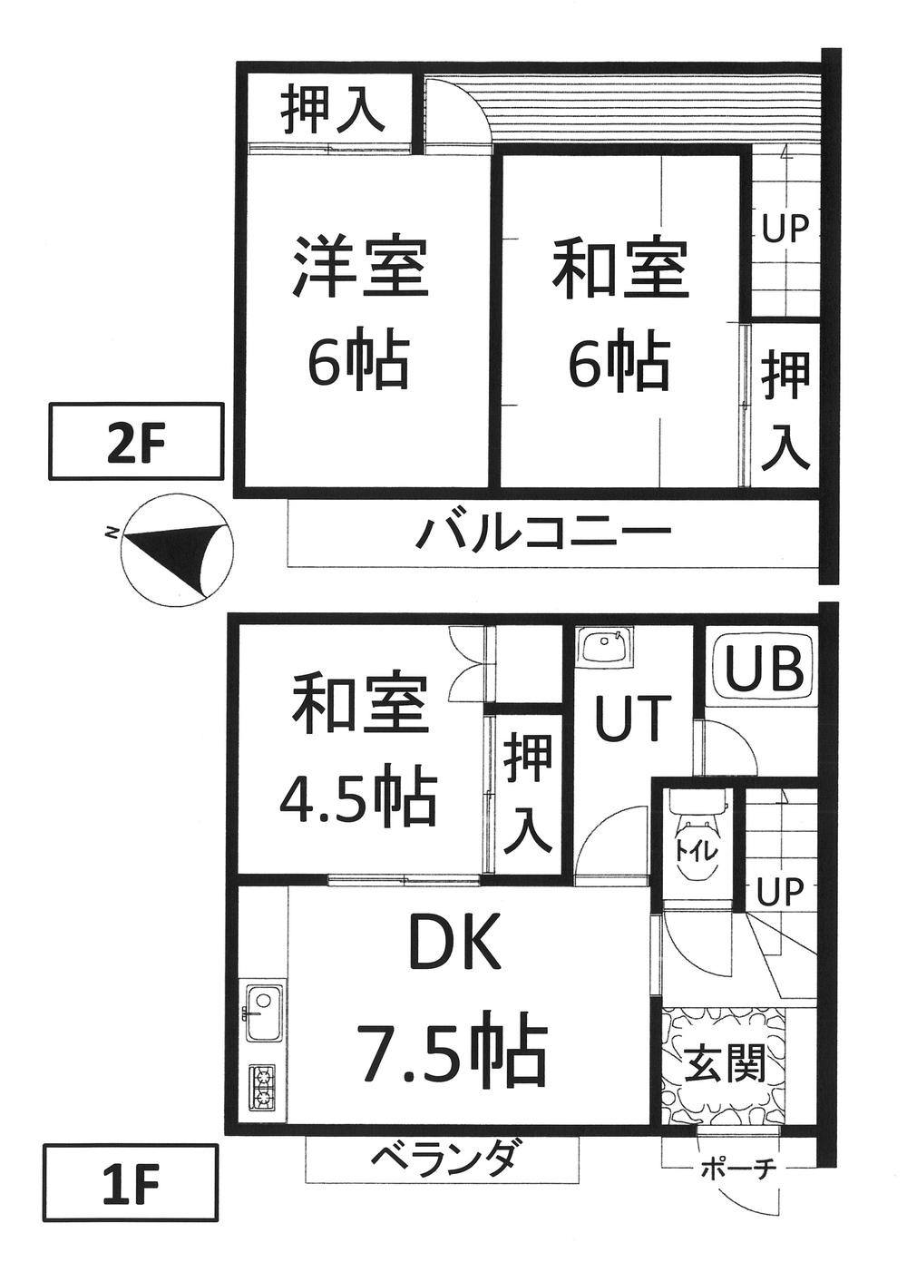 Floor plan. 5.8 million yen, 3DK, Land area 69.27 sq m , Building area 60.14 sq m floor plan