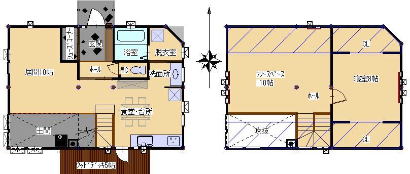 Floor plan. Price 24,523,000 yen, 2LDK, Land area 216.71 sq m , Building area 110.14 sq m