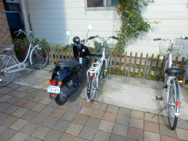 Other common areas. Bicycle parking lot on property