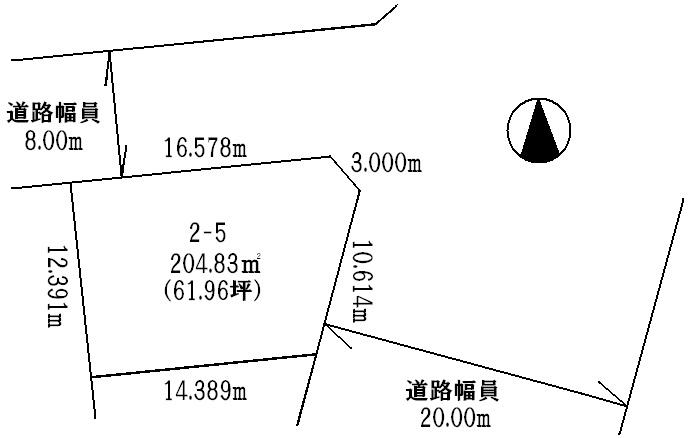 Compartment figure. Land price 16.5 million yen, Land area 204.83 sq m land plots