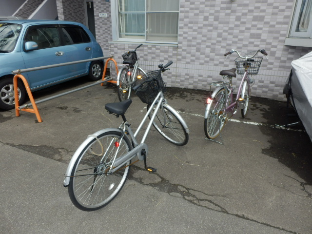 Other common areas. Bicycle parking lot on property