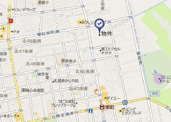 Local guide map. HigashikuKita 48 Johigashi 16 chome  issue